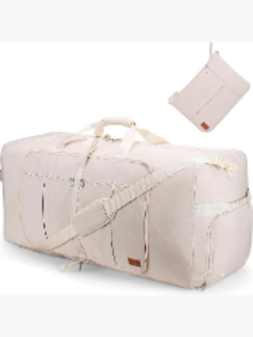 80L Extra Large Foldable Waterproof Travel Duffle Bag with Shoe Compartment,